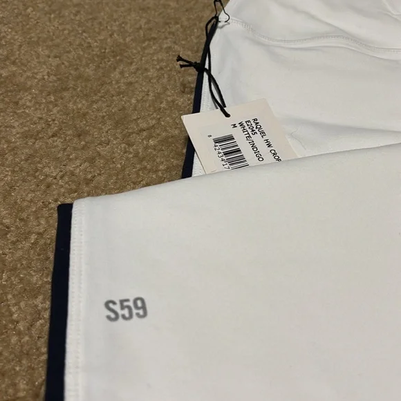 White and Navy Split59 Leggings - Picture 6 of 6